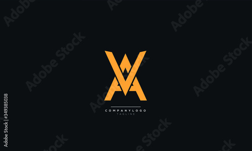 VA AV V A Letter Logo Alphabet Design Icon Vector Symbol
