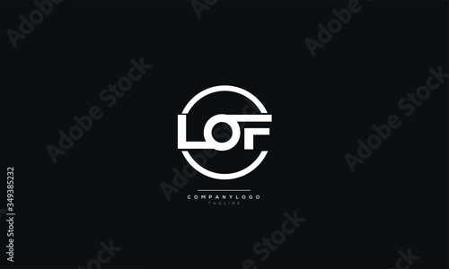 LOF Letter Logo Alphabet Design Icon Vector Symbol photo