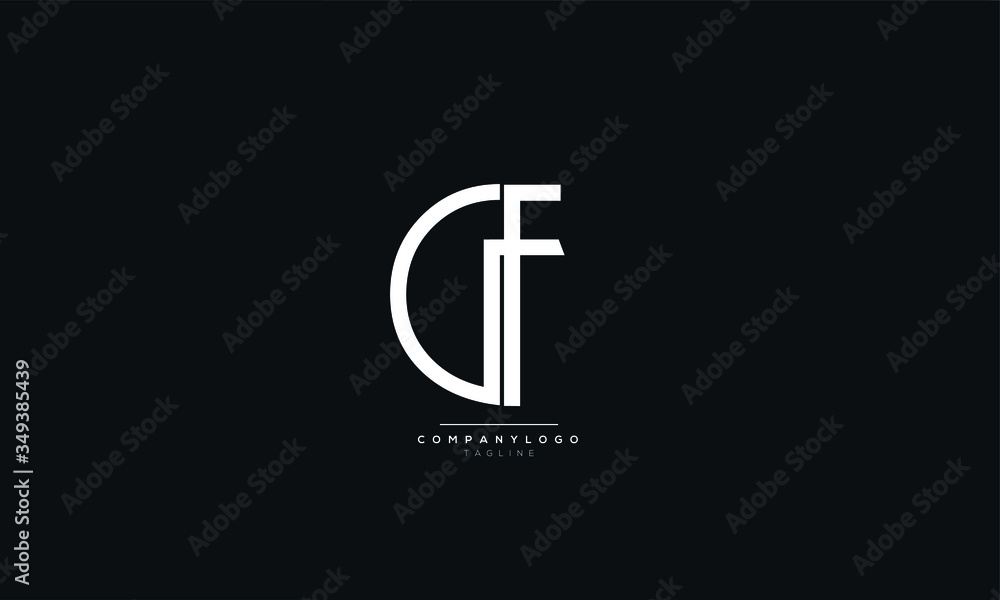 GF Letter Logo Alphabet Design Icon Vector Symbol GF Letter Logo Alphabet Design Icon Vector Symbol