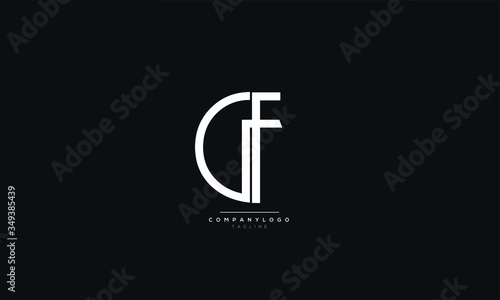 GF Letter Logo Alphabet Design Icon Vector Symbol