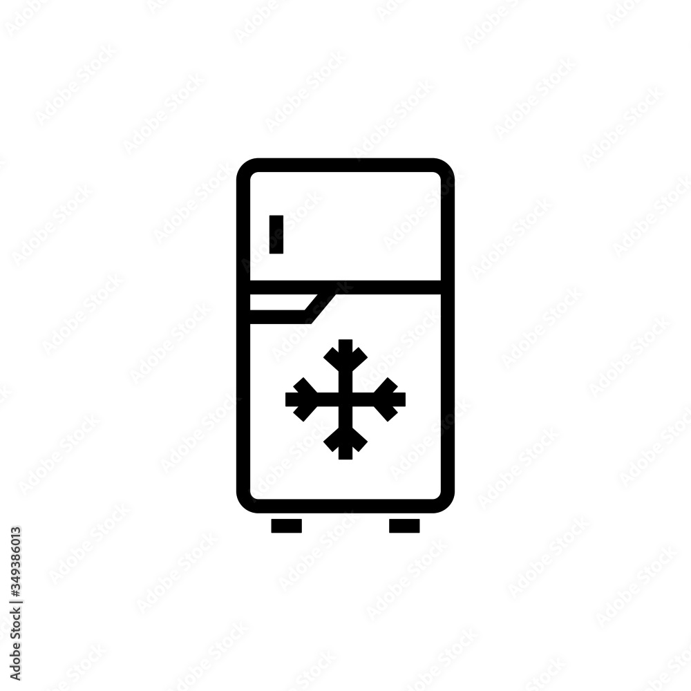 Freezer cold icon template in outline style on white background, Freezer cold symbol vector sign isolated on white background illustration for graphic and web design Freezer cold icon template in outline style on white background, Freezer cold symbol vector sign isolated on white background illustration for graphic and web design