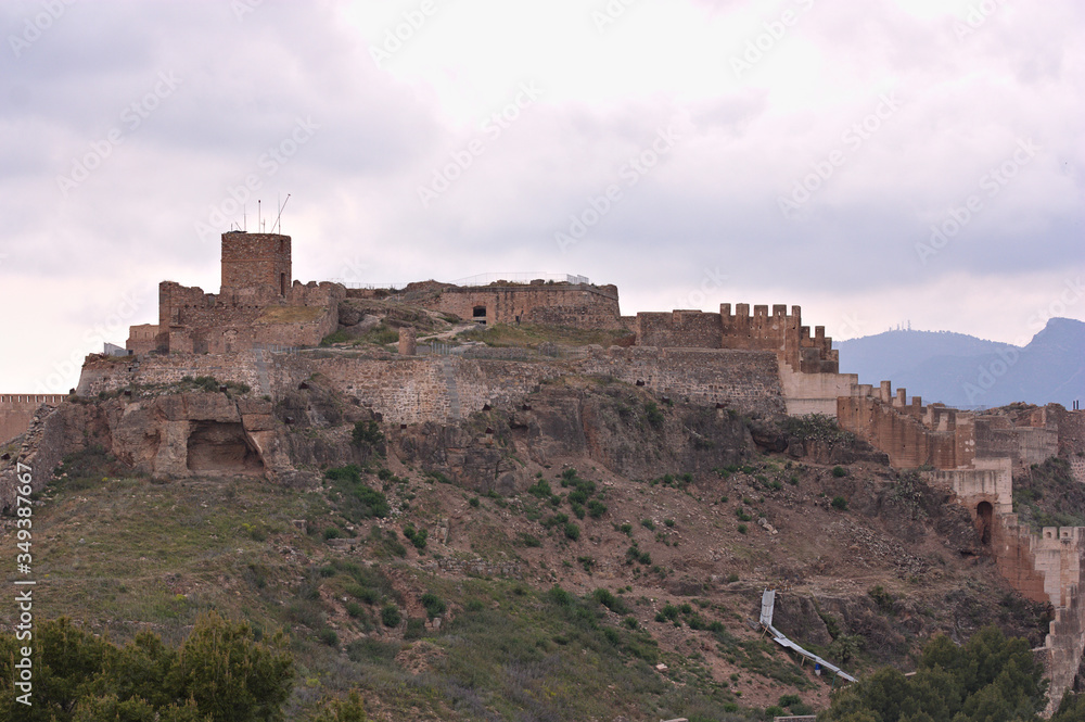 General view of the Sagunto castle in the province of Valencia