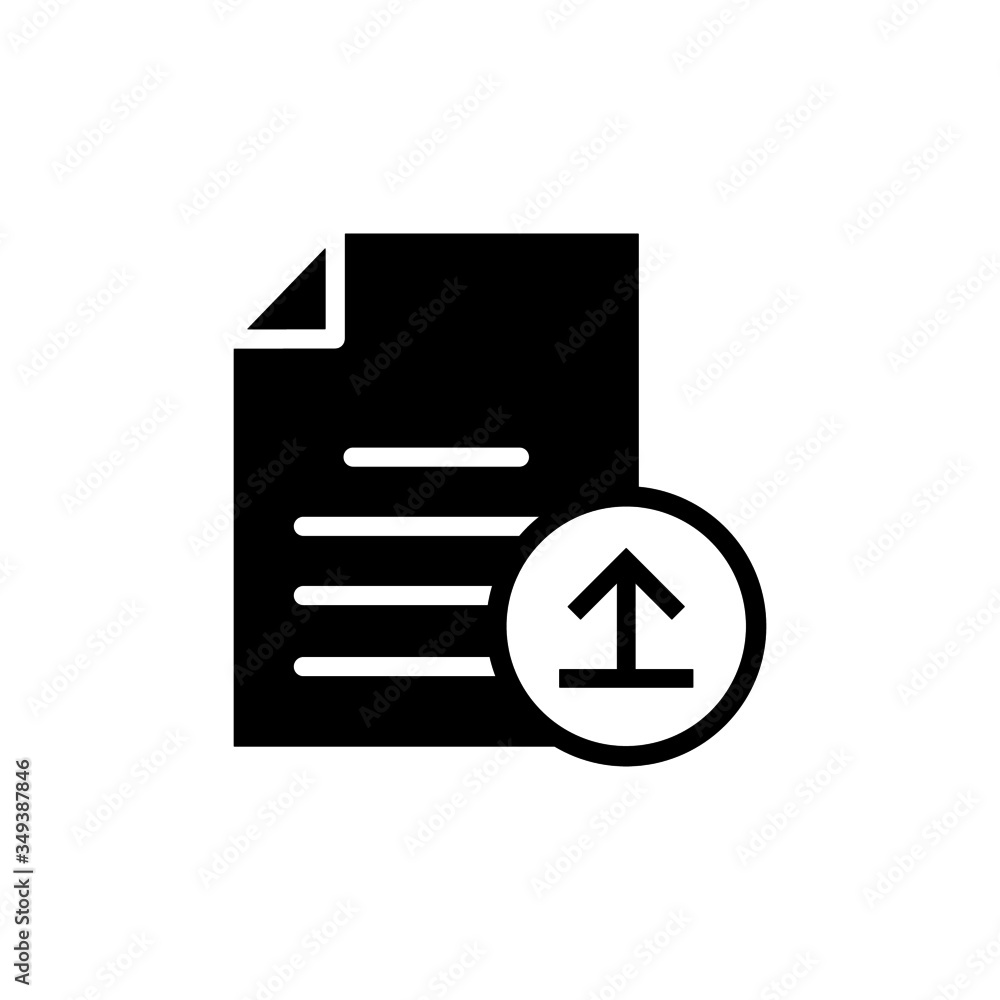 Upload documentation vector in black flat on white background, Document file internet page upload icon. Upload, document, app, art, background, business, button, computer, concept, contract, data Upload documentation vector in black flat on white background, Document file internet page upload icon. Upload, document, app, art, background, business, button, computer, concept, contract, data