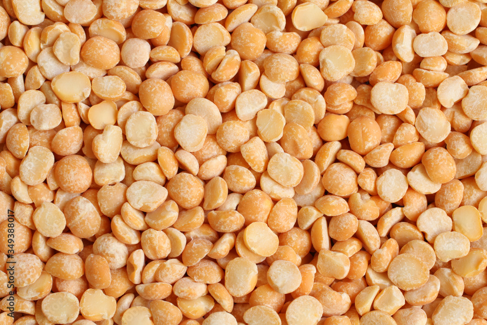 Dry chopped yellow peas. Food background. Macro. Dry chopped yellow peas. Food background. Macro.