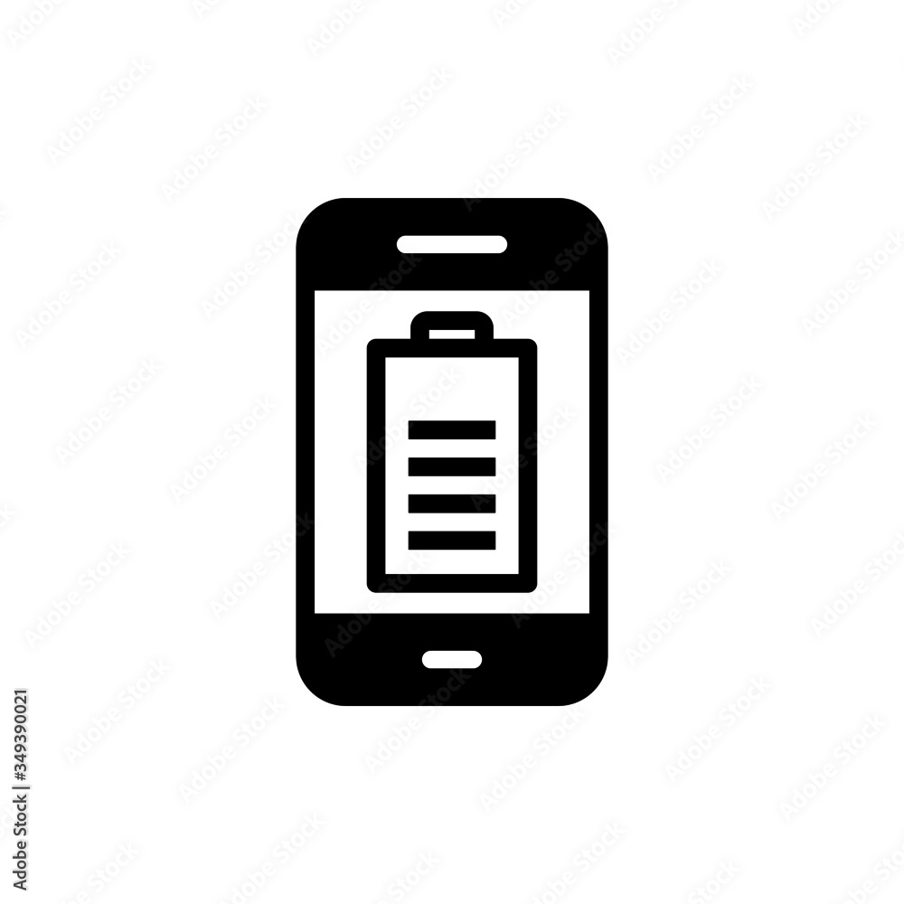 Smartphone battery charging icon in black flat design on white background, sign for mobile concept and web design, Mobile phone battery charge vector icon, Symbol, logo illustration Vector graphics Smartphone battery charging icon in black flat design on white background, sign for mobile concept and web design, Mobile phone battery charge vector icon, Symbol, logo illustration Vector graphics