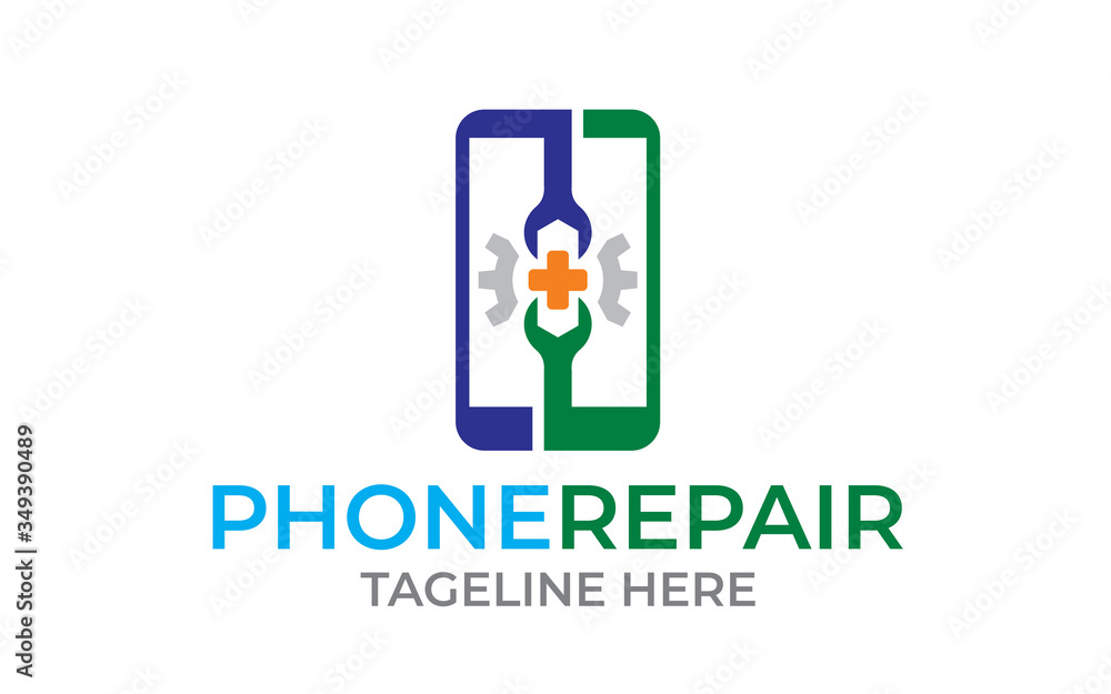 Illustration of phone repair logo can use for mobile shop Illustration of phone repair logo can use for mobile shop