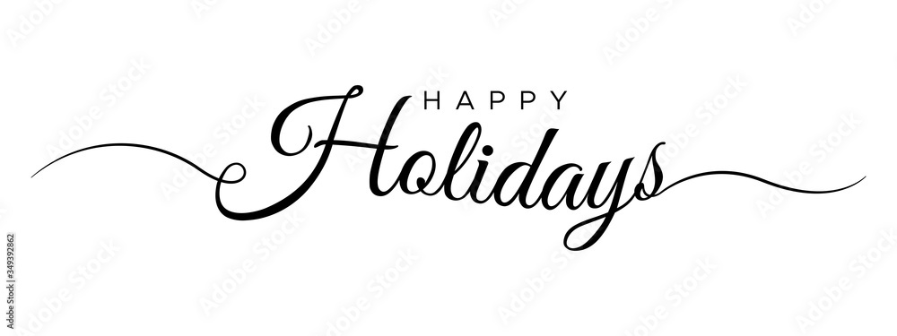 Happy Holidays letter calligraphy banner Happy Holidays letter calligraphy banner
