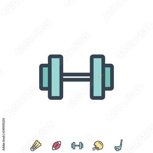 dumbbell icon vector illustration design