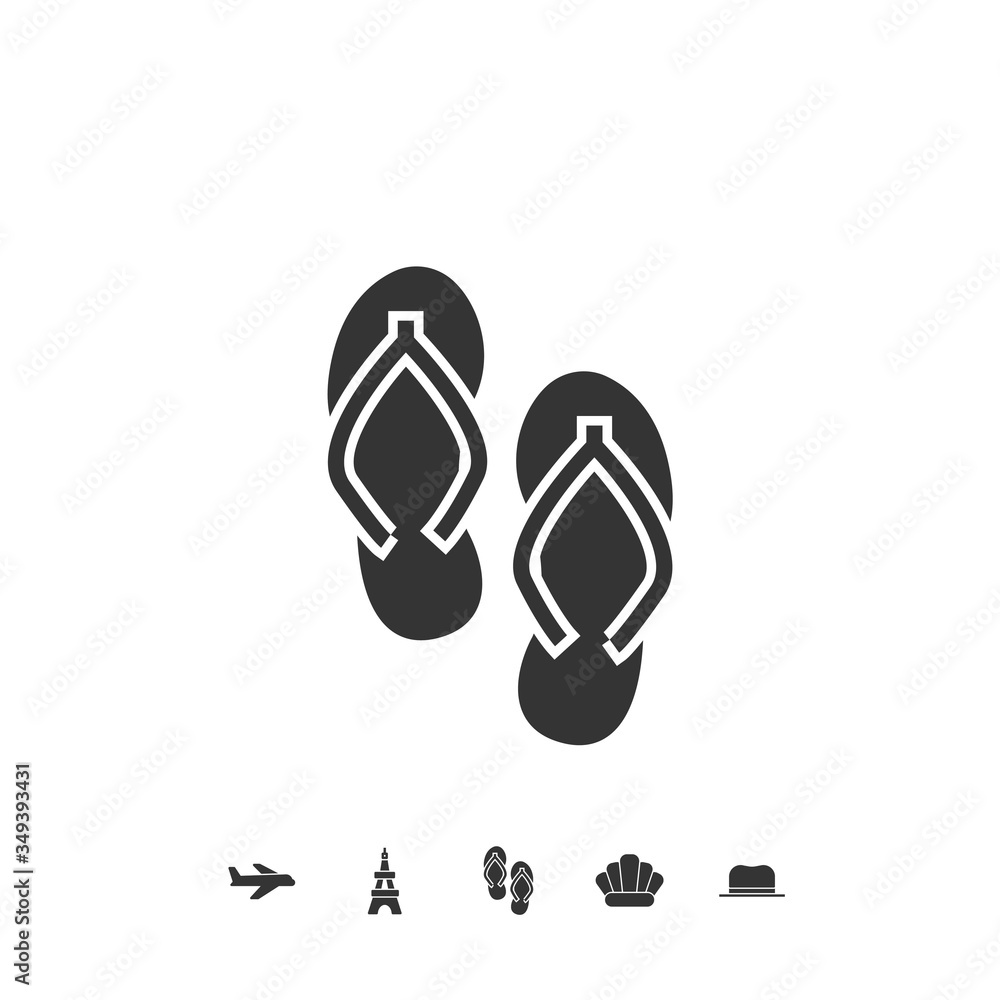 flipflops icon vector illustration design flipflops icon vector illustration design