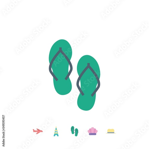 flipflops icon vector illustration design