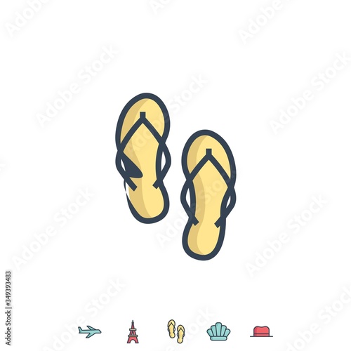 flipflops icon vector illustration design