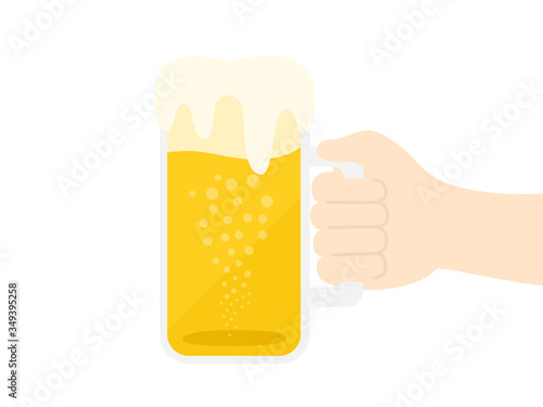 ビールジョッキを持つイラスト