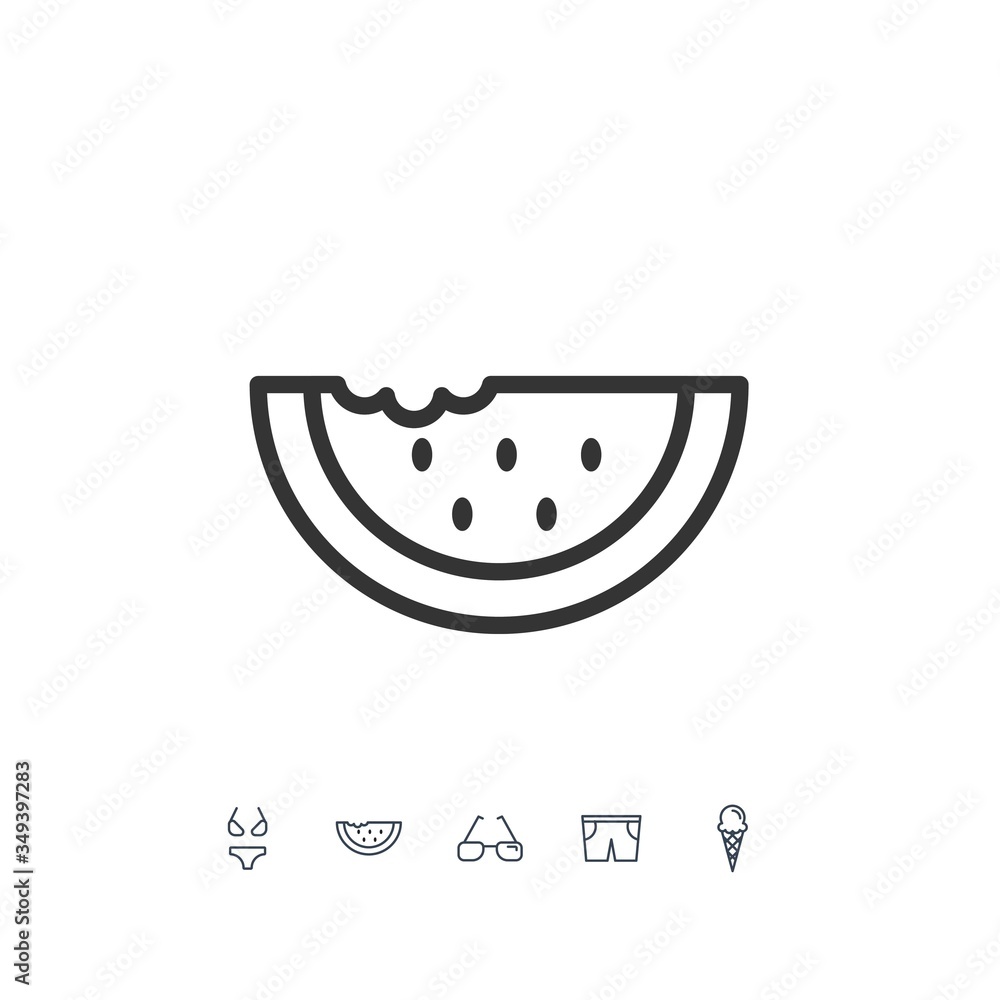 water melon icon vector illustration design water melon icon vector illustration design