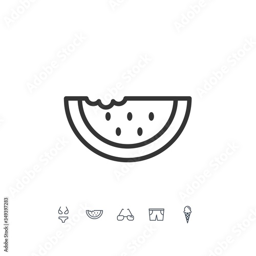 water melon icon vector illustration design