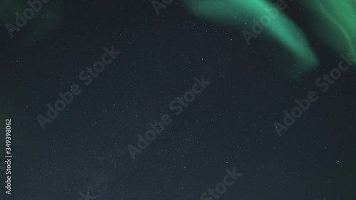 Looking Up Aurora Borealis in Northwes Starry Sky Time Lapse Simulated Nothern Lights photo