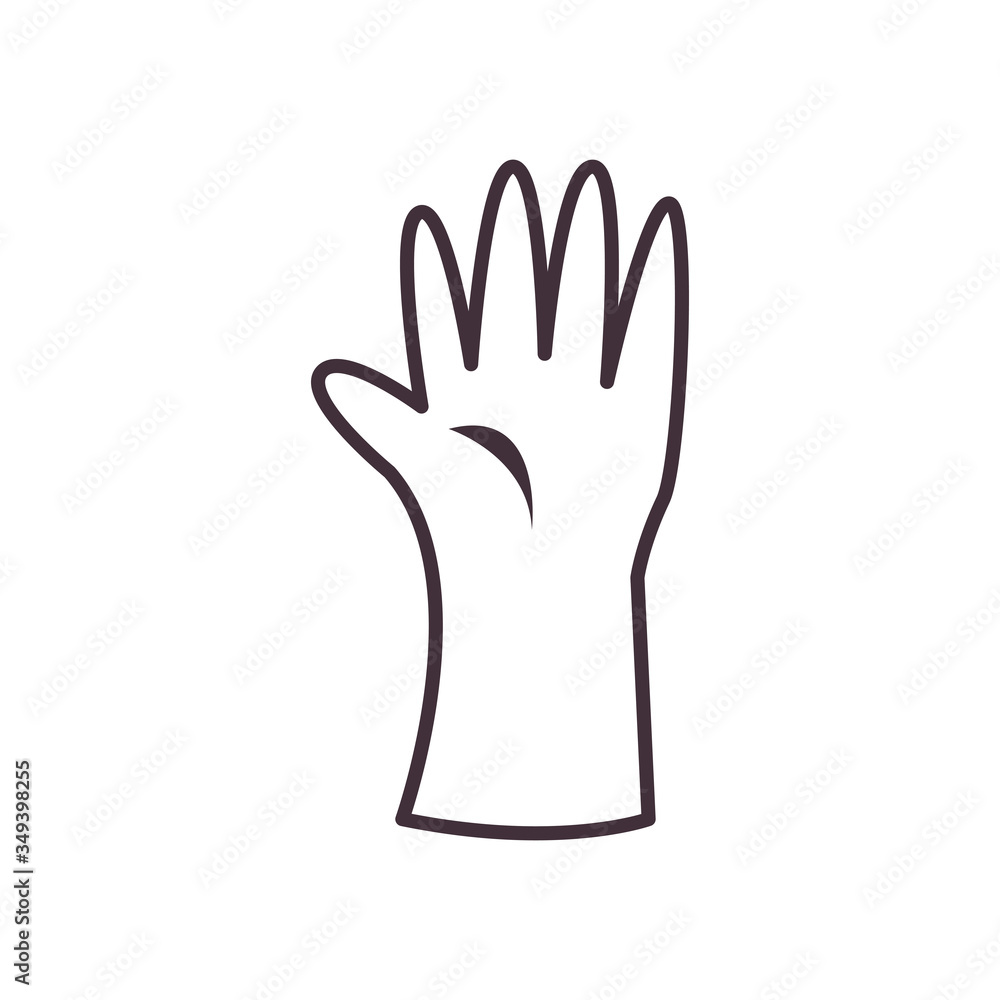 Fototapeta premium Isolated glove line style icon vector design