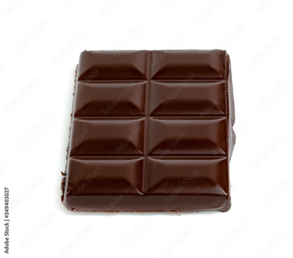 Dark chocolate bar isolated on white background Dark chocolate bar isolated on white background