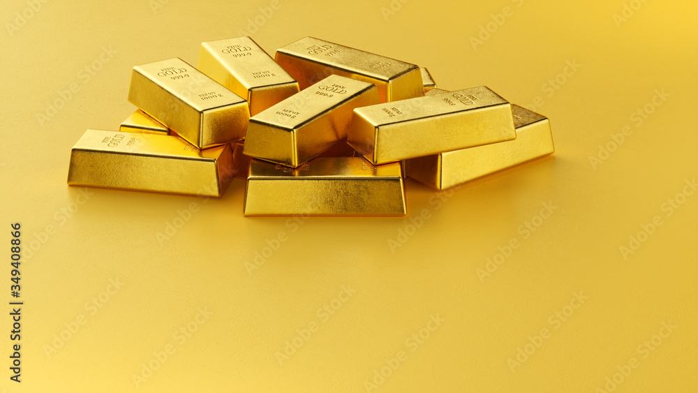 Gold bars and Financial concept,3d rendering,conceptual image. Gold bars and Financial concept,3d rendering,conceptual image.