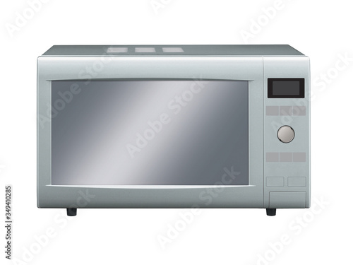 Digital microwave isolated on white background with clipping path.