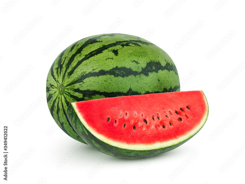 watermelon with slice isolated on white background watermelon with slice isolated on white background