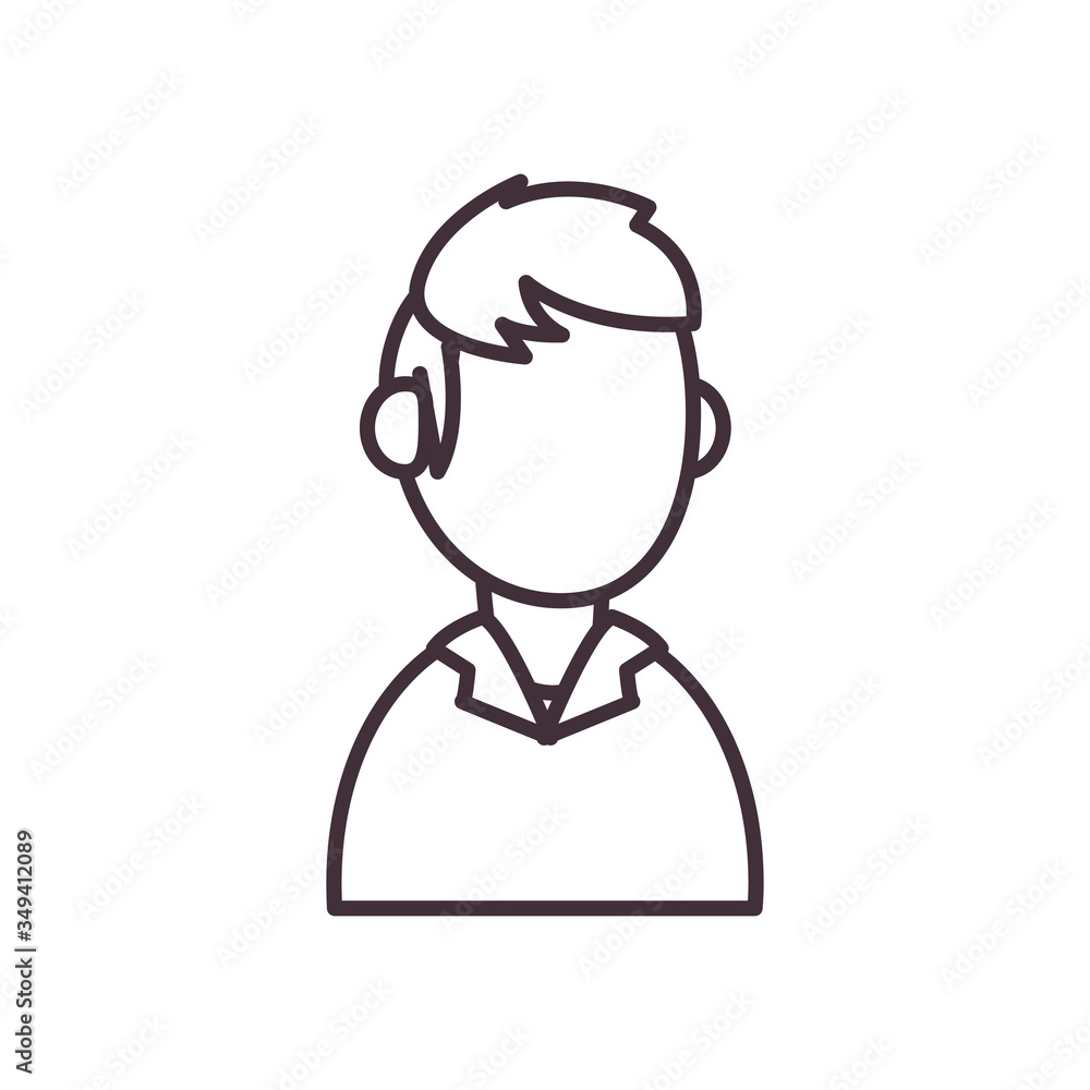 Isolated avatar man line style icon vector design Isolated avatar man line style icon vector design