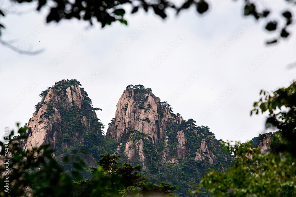  Anhui Province/China-April 2018 : Beautiful scenery of Huangshan Mountain in China