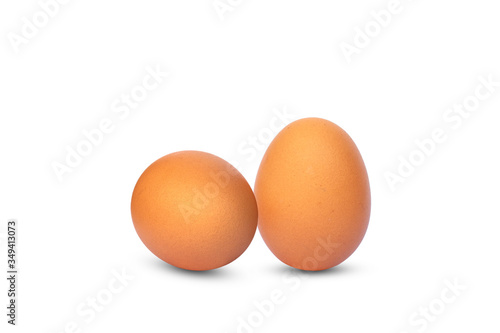 Egg chicken is a highly nutritious food separate on a white background with the clipping path.