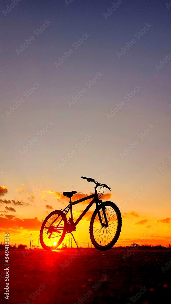 bike on sunset bike on sunset