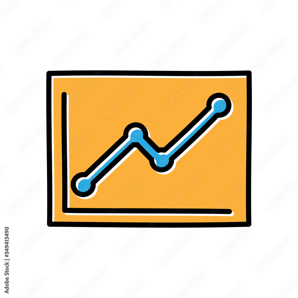 chart analysis hand drawn vector design. business icon chart analysis hand drawn vector design. business icon