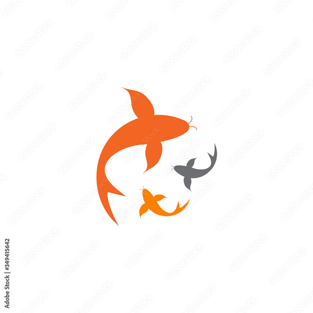 Koi fish logo icon design template Koi fish logo icon design template