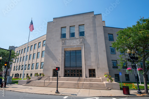 Lynn City Hall at 3 City Hall Square in downtown Lynn, Massachusetts MA, USA. 