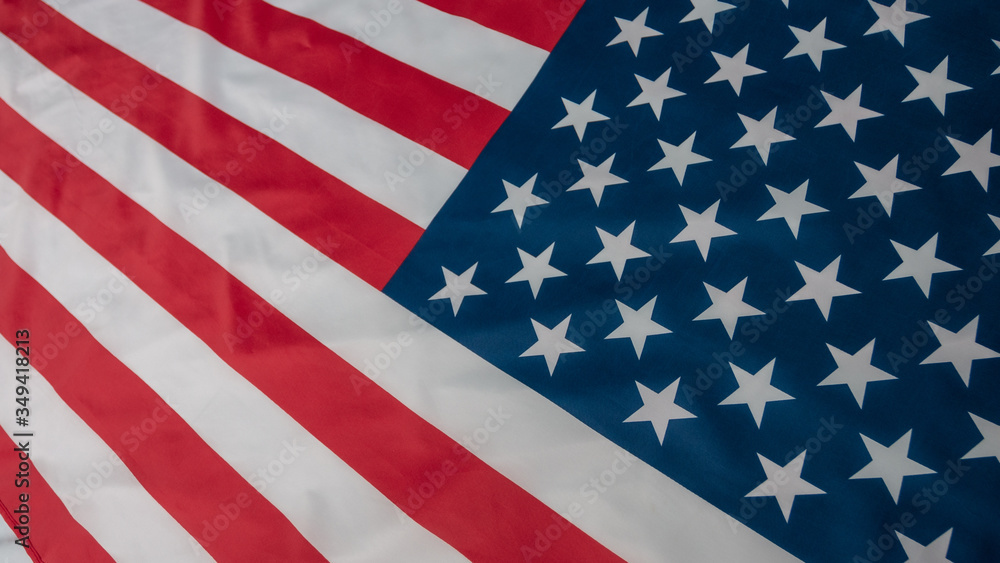 Close-up american flag, USA flag background with copy space. Top view Close-up american flag, USA flag background with copy space. Top view