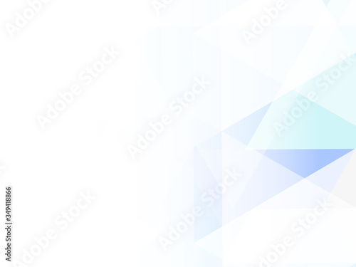 Abstract geometric or isometric white and blue polygon or low poly vector technology business concept background.