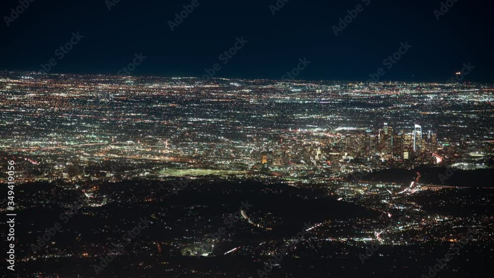 Los Angeles Downtown and South Bay Night Cityscape Time Lapse Los Angeles Downtown and South Bay Night Cityscape Time Lapse