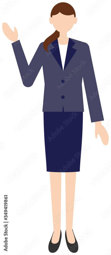 Vector image of business women in office uniform Vector image of business women in office uniform