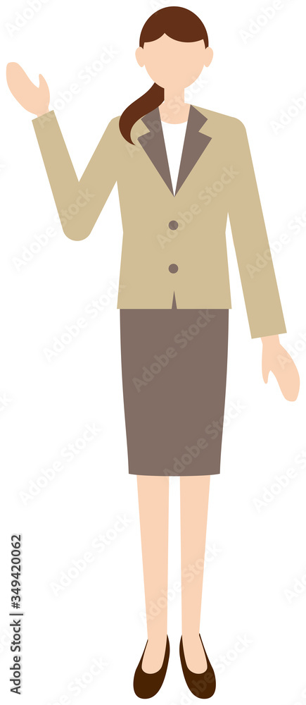 Vector image of business women in office uniform Vector image of business women in office uniform