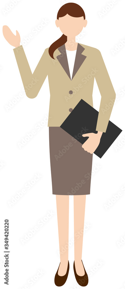 Vector image of business women in office uniform Vector image of business women in office uniform
