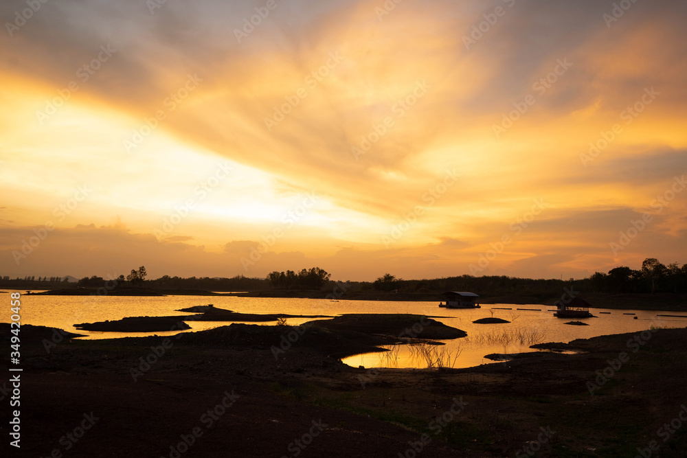 Light after sunset Reservoir view Light after sunset Reservoir view