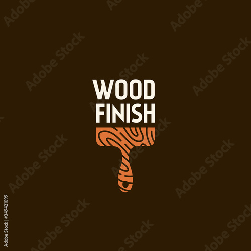 Wood finish logo
