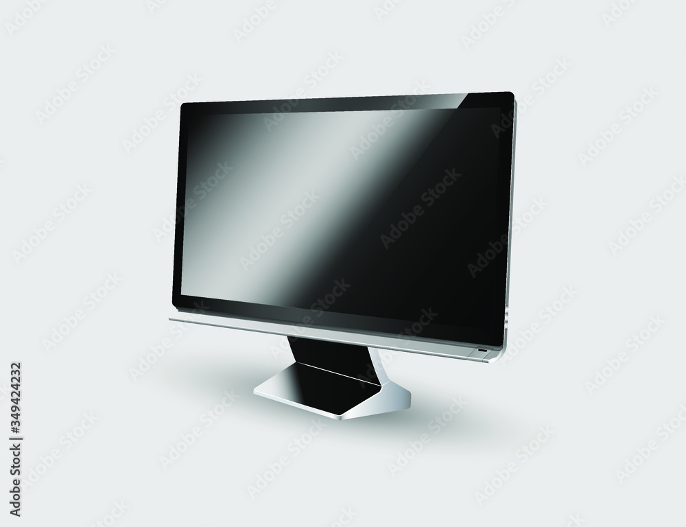 lcd monitor isolated on white lcd monitor isolated on white
