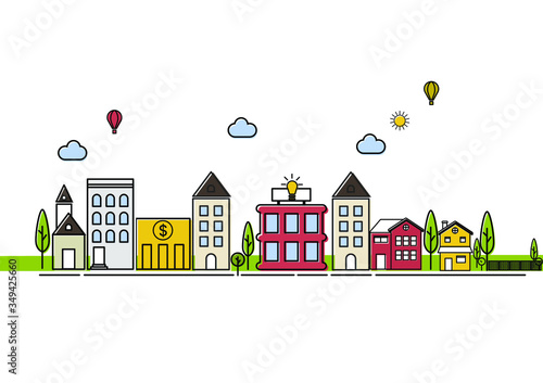 vector illustration of a city