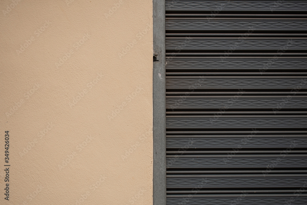 metal shutters on a wall close up background metal shutters on a wall close up background