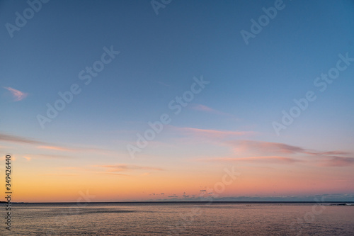 Minimalism lines of the South Pacific Ocean in Sydney Australia in sunset light