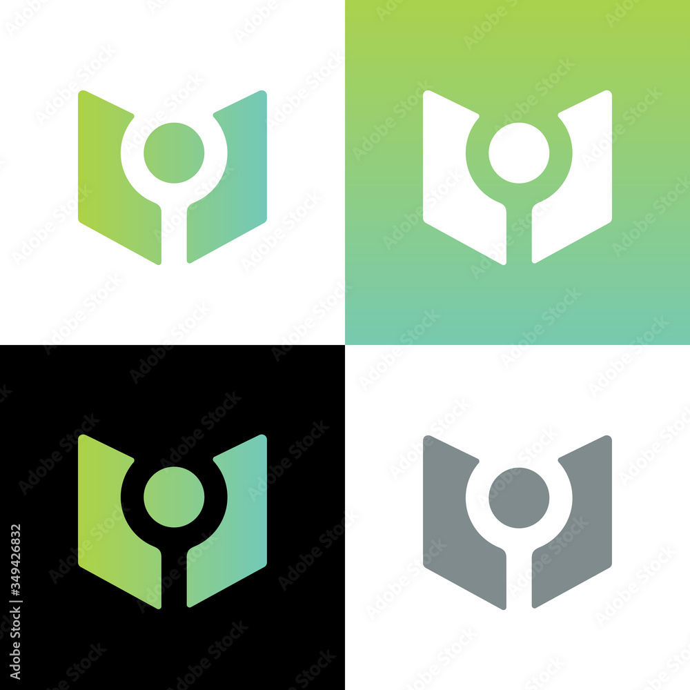 Book review logo template, luv and book icon, open book and magnify glass symbol - Vector Book review logo template, luv and book icon, open book and magnify glass symbol - Vector