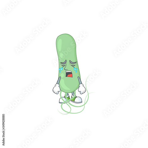 A crying aquificae cartoon character drawing concept