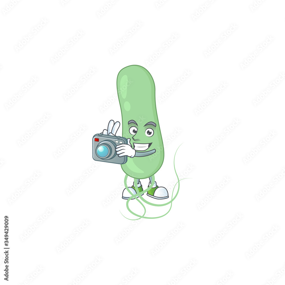 Fototapeta premium Aquificae photographer mascot design taking a picture with a camera