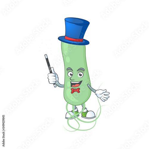 Talented aquificae Magician cartoon mascot design style