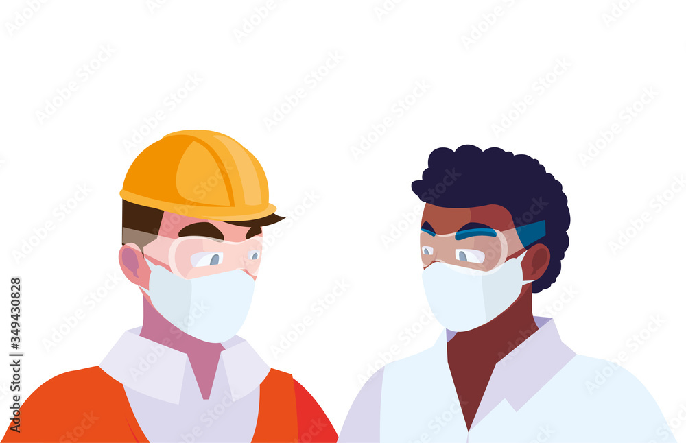 architect and operator with mask architect and operator with mask