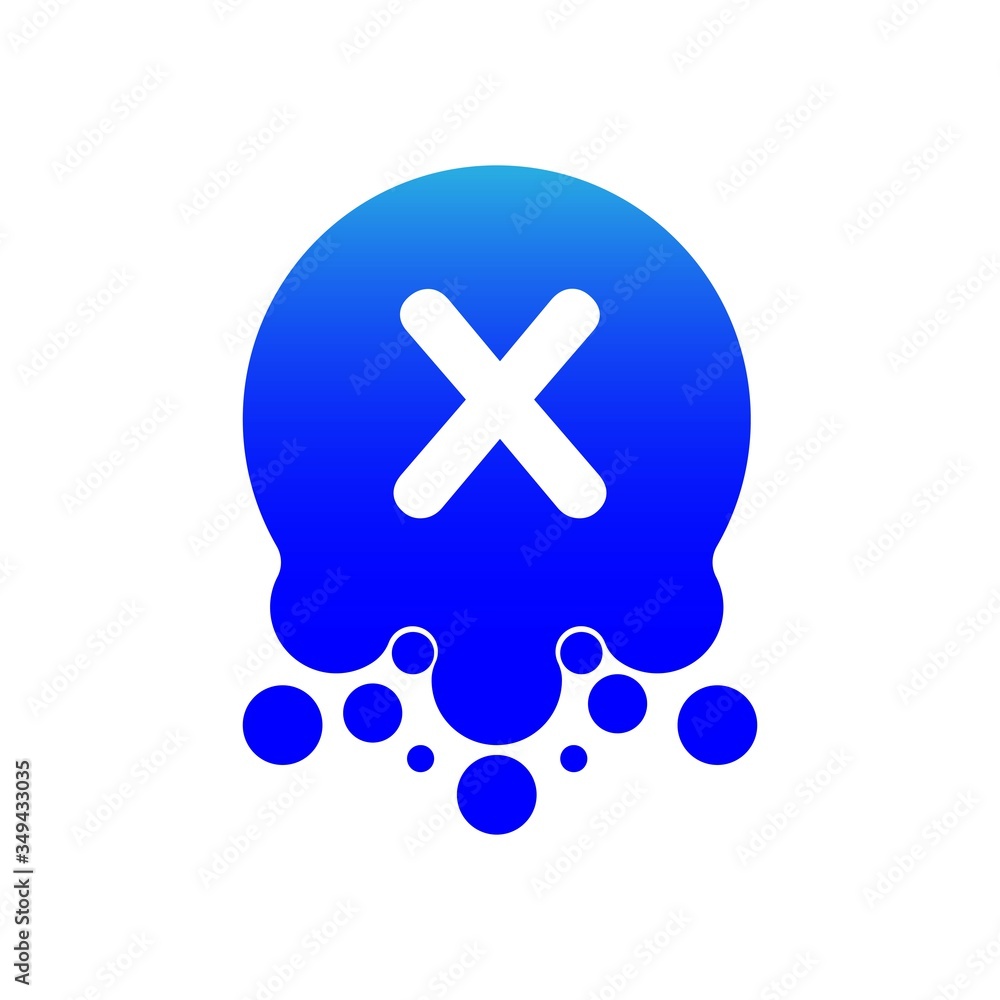 Obraz premium x logo with dots
