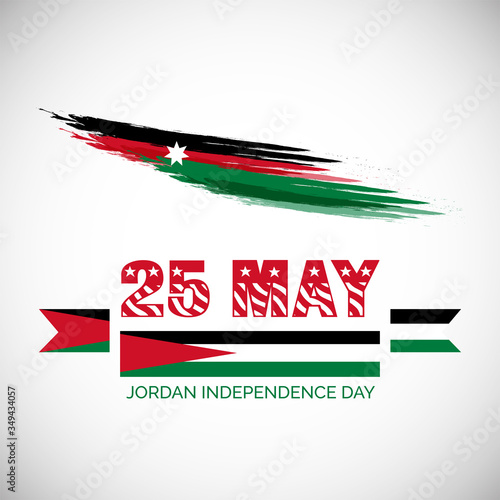 Vector illustration of a background a poster for Jordan Independence Day.